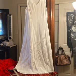 Simple all white dress long